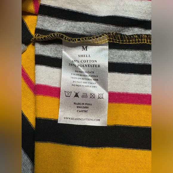 Mens Reason Striped Bear Tee - Picture 9 of 9